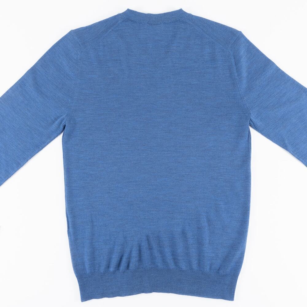 Dior Virgin Wool V-Neck Sweater Men's Small Blue - Picture 2 of 8